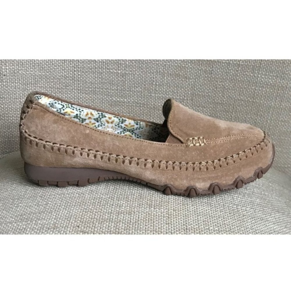 Skechers Suede Leather Loafers Shoes Size 6.5